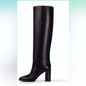 Comfort Round Toe Platform Block Heel Knee High Boots Dressy Pull On High Chunky